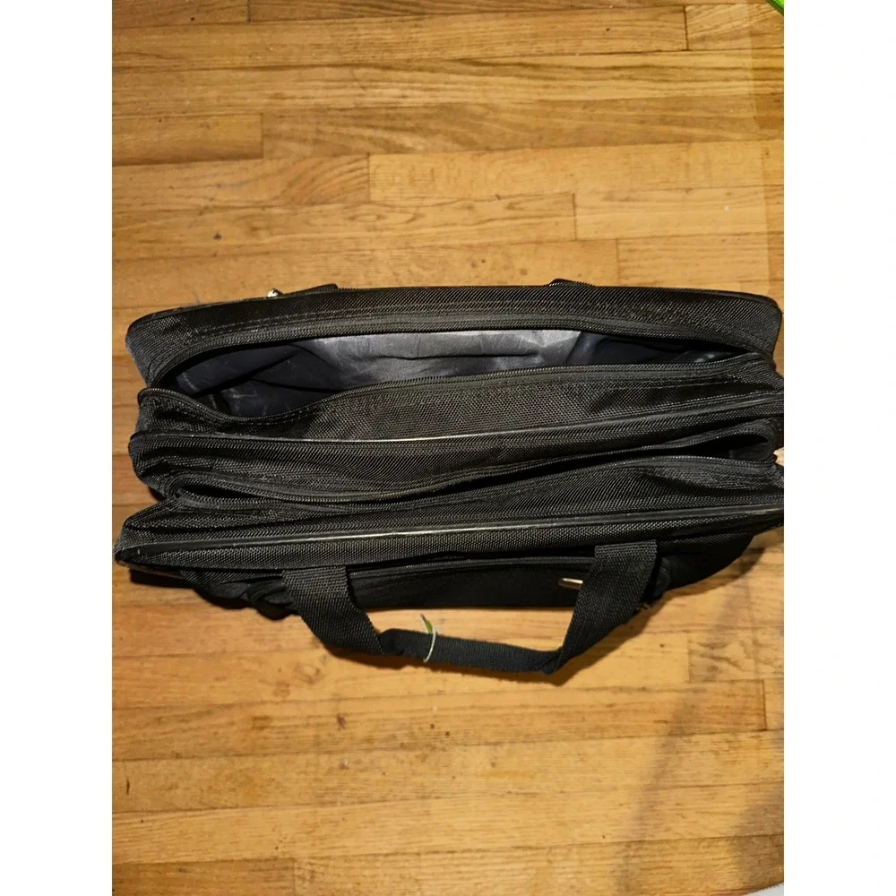 Targus Rolling Laptop‎ Briefcase Black Ballistic Nylon Multi Compartment Bag